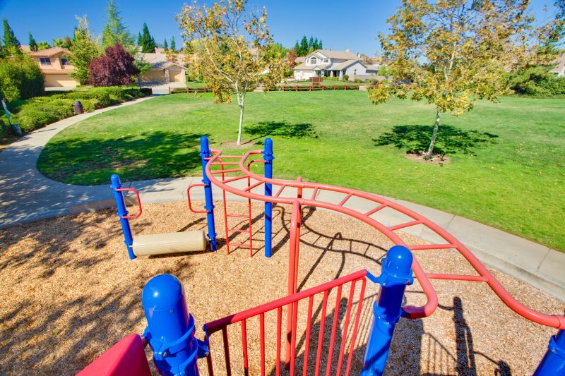 Children Playing on Mulched Playground